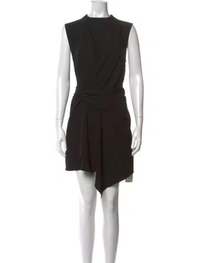 Pre-owned A.l.c Mock Neck Mini Dress In Black