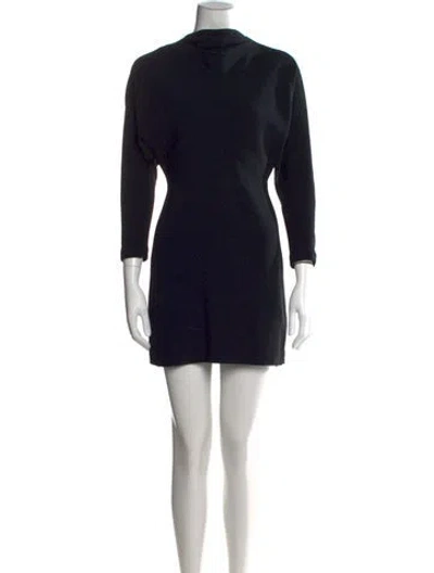 Pre-owned A.l.c Mock Neck Mini Dress In Black