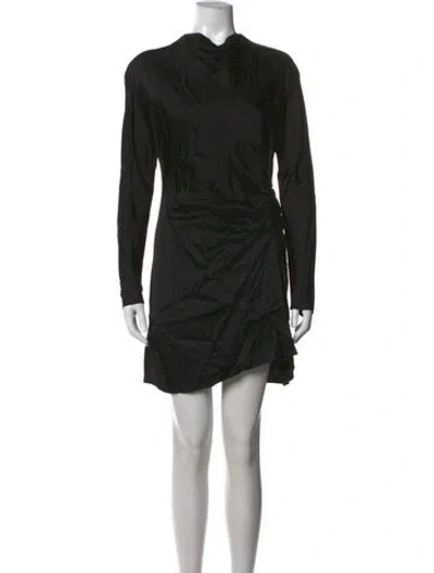 Pre-owned A.l.c Mock Neck Mini Dress In Black