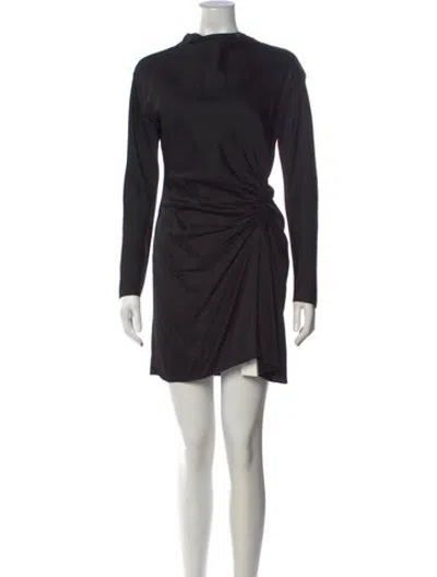 Pre-owned A.l.c Mock Neck Mini Dress In Black