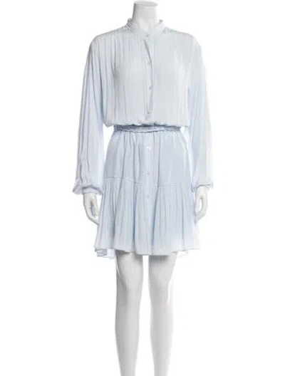 Pre-owned A.l.c Mock Neck Mini Dress In Blue