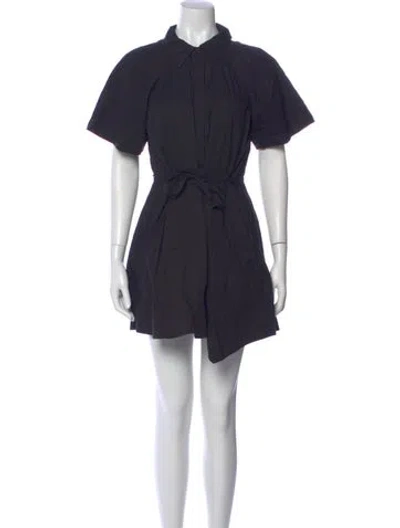 Pre-owned A.l.c Mock Neck Mini Dress In Blue