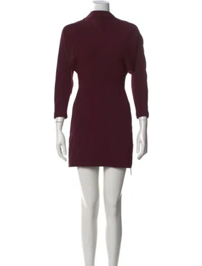 Pre-owned A.l.c Mock Neck Mini Dress In Burgundy