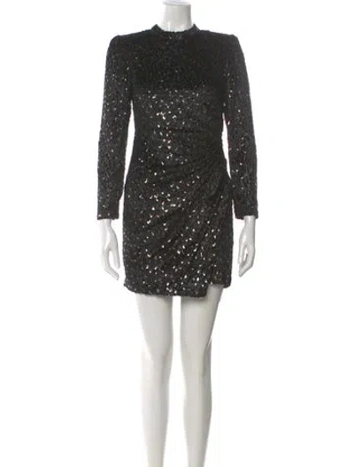 Pre-owned A.l.c Mock Neck Mini Dress In Multi