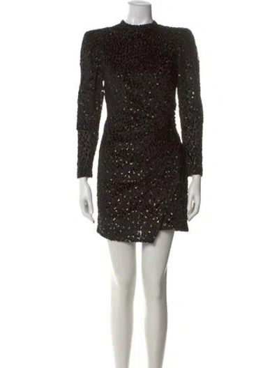 Pre-owned A.l.c Mock Neck Mini Dress In Multi