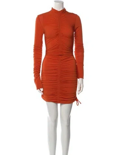 Pre-owned A.l.c Mock Neck Mini Dress In Orange