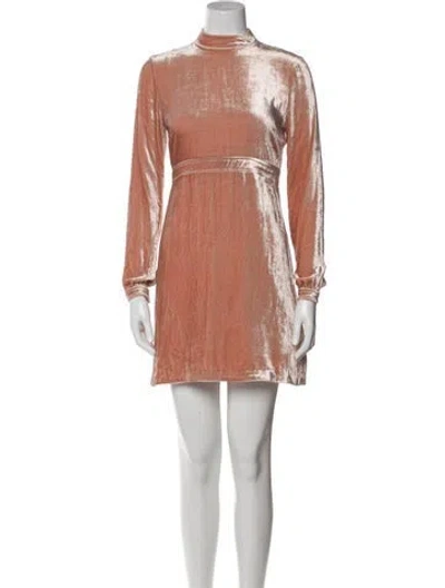 Pre-owned A.l.c Mock Neck Mini Dress In Orange