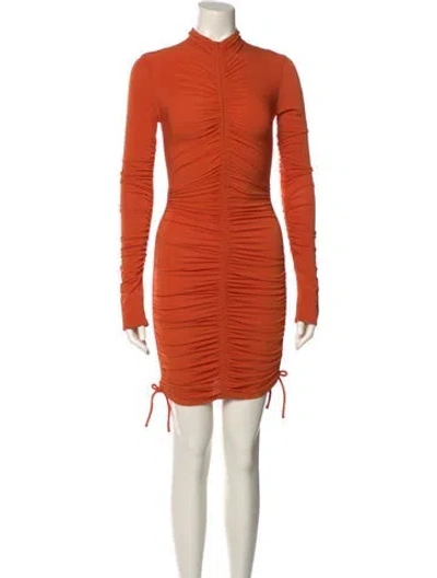 Pre-owned A.l.c Mock Neck Mini Dress In Orange