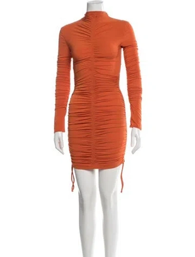 Pre-owned A.l.c Mock Neck Mini Dress In Orange