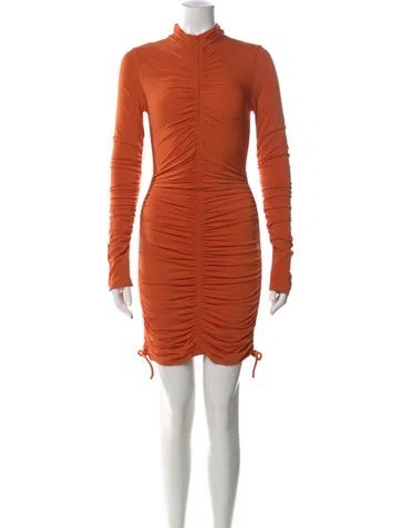 Pre-owned A.l.c Mock Neck Mini Dress In Orange