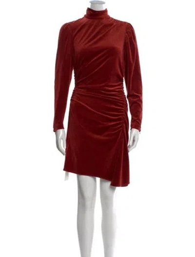 Pre-owned A.l.c Mock Neck Mini Dress In Red