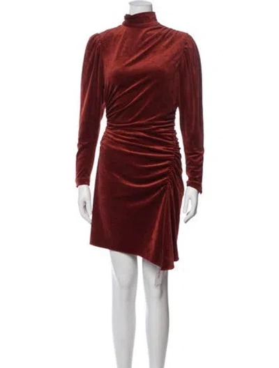 Pre-owned A.l.c Mock Neck Mini Dress In Red