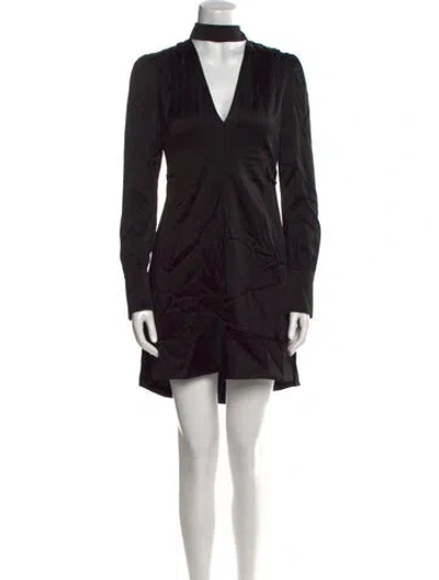 Pre-owned A.l.c Mock Neck Mini Dress W/ Tags In Black