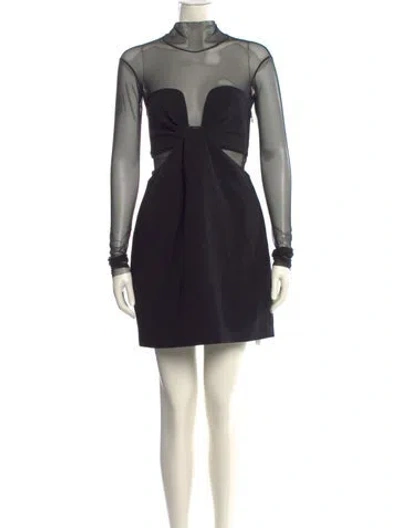 Pre-owned A.l.c Mock Neck Mini Dress W/ Tags In Black
