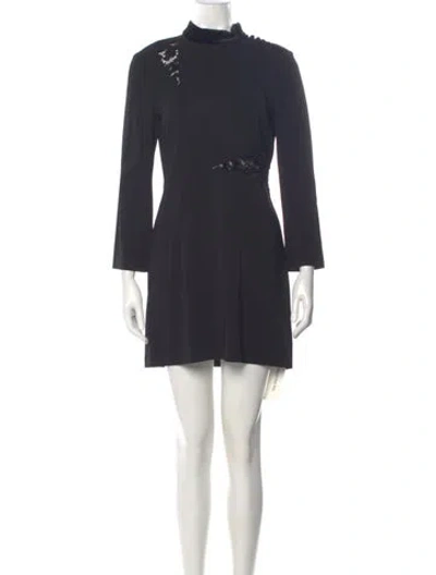 Pre-owned A.l.c Mock Neck Mini Dress W/ Tags In Black