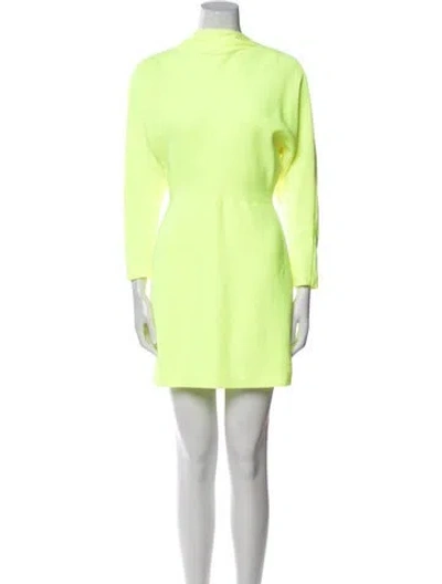 Pre-owned A.l.c Mock Neck Mini Dress In Yellow