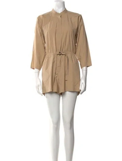 Pre-owned A.l.c Mock Neck Romper In Neutral