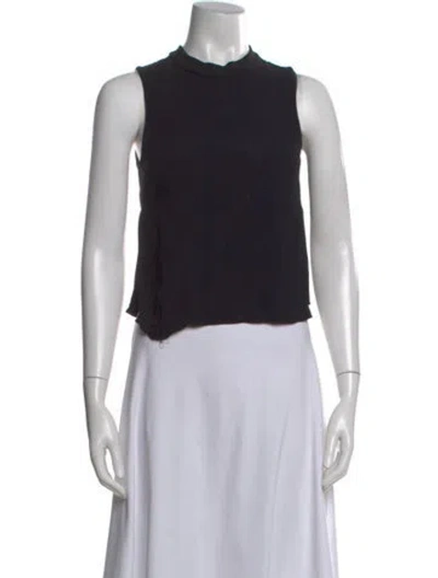Pre-owned A.l.c Mock Neck Sleeveless Top In Black
