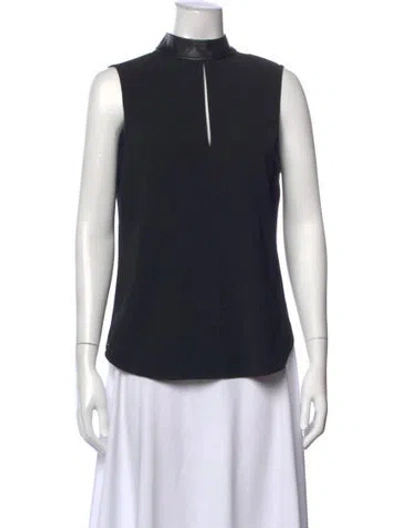 Pre-owned A.l.c Mock Neck Sleeveless Top In Black