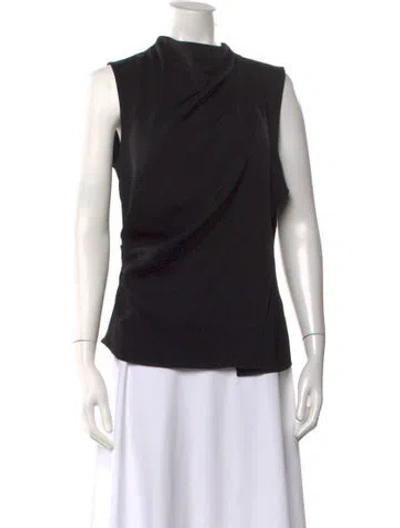 Pre-owned A.l.c Mock Neck Sleeveless Top In Black