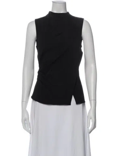 Pre-owned A.l.c Mock Neck Sleeveless Top In Blue