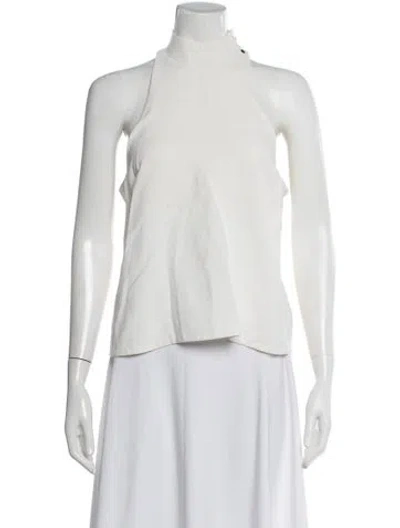 Pre-owned A.l.c Mock Neck Sleeveless Top In Neutral
