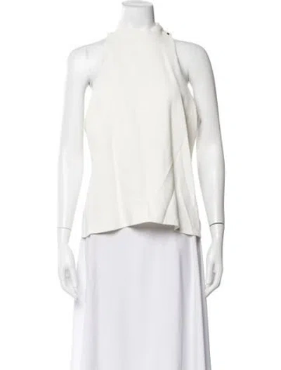 Pre-owned A.l.c Mock Neck Sleeveless Top In Neutral