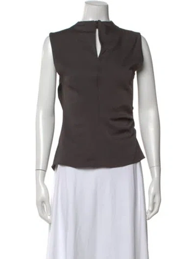 Pre-owned A.l.c Mock Neck Sleeveless Top W/ Tags In Gray