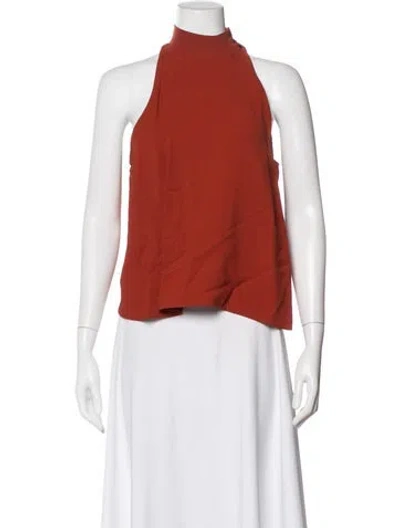 Pre-owned A.l.c Mock Neck Sleeveless Top W/ Tags In Orange