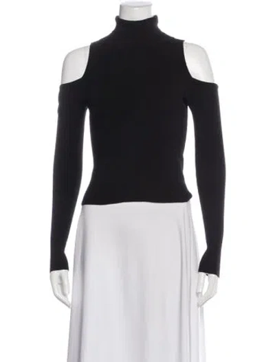 Pre-owned A.l.c Mock Neck Sweater In Black