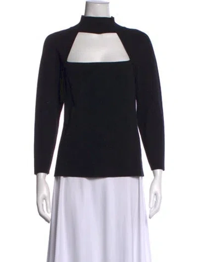 Pre-owned A.l.c Mock Neck Sweater In Black