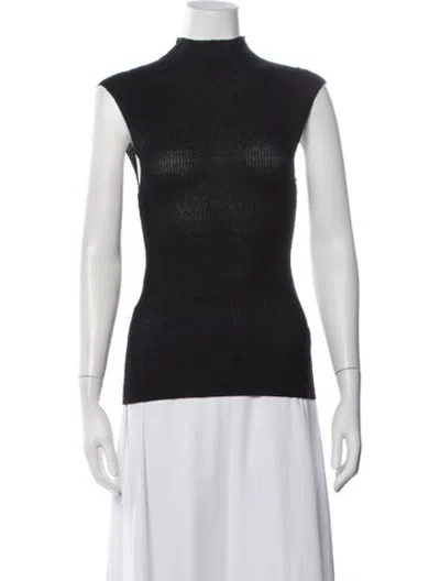 Pre-owned A.l.c Mock Neck Sweater In Black