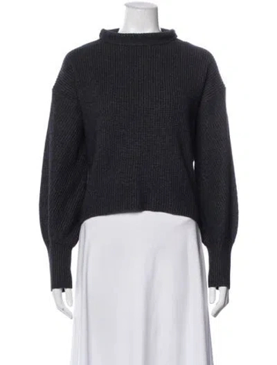 Pre-owned A.l.c Mock Neck Sweater In Green