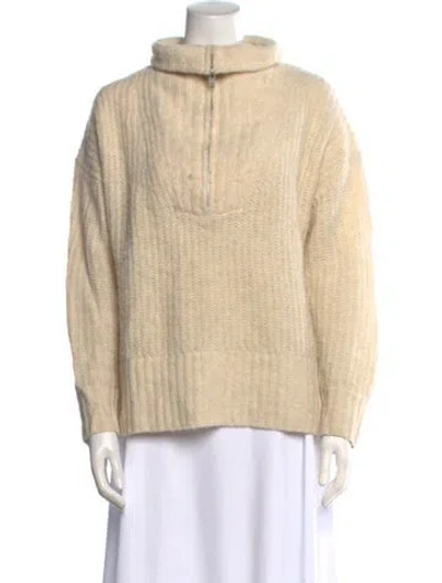 Pre-owned A.l.c Mock Neck Sweater In Neutral