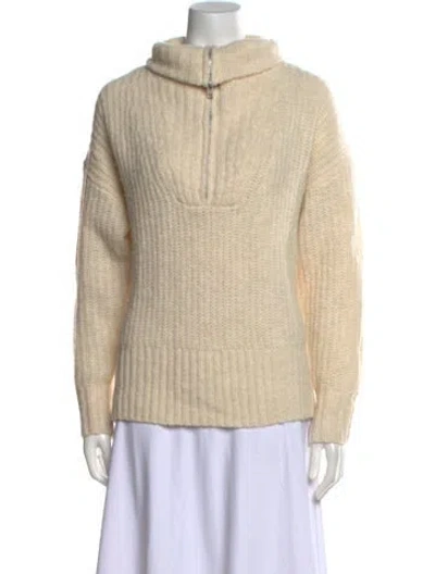 Pre-owned A.l.c Mock Neck Sweater In Neutral