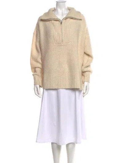 Pre-owned A.l.c Mock Neck Sweater In Neutral