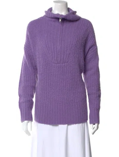 Pre-owned A.l.c Mock Neck Sweater In Purple