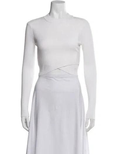 Pre-owned A.l.c Mock Neck Sweater In White