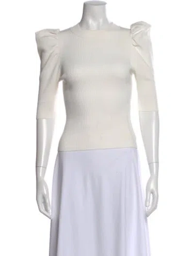 Pre-owned A.l.c Mock Neck Sweater In White