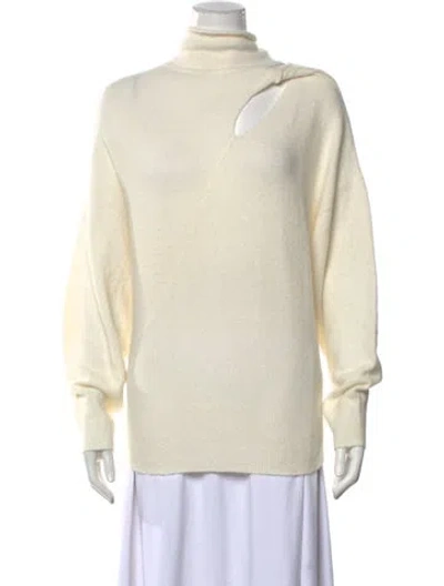 Pre-owned A.l.c Mock Neck Sweater In White