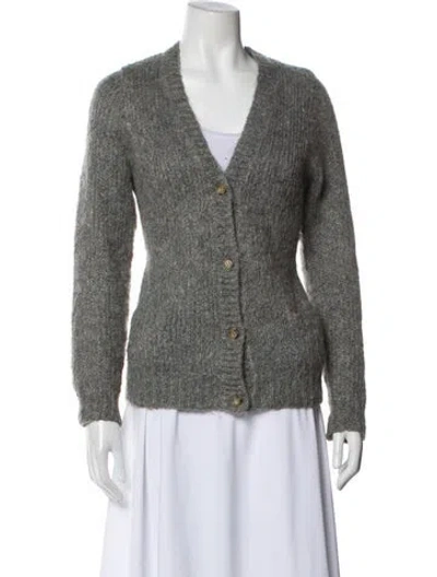 Pre-owned A.l.c Mohair V-neck Sweater In Gray