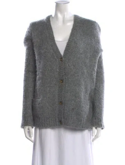 Pre-owned A.l.c Mohair V-neck Sweater In Gray