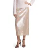 A.l.c . Monroe Sequin Midi Skirt In Clear