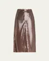 A.l.c Monroe Sequined Column Skirt In Smoke