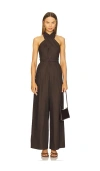 A.l.c Murphy Ii Wide Leg Jumpsuit In Dark Carob In Dark Carob