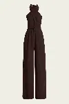 A.l.c Murphy Ii Wide Leg Jumpsuit In Dark Carob