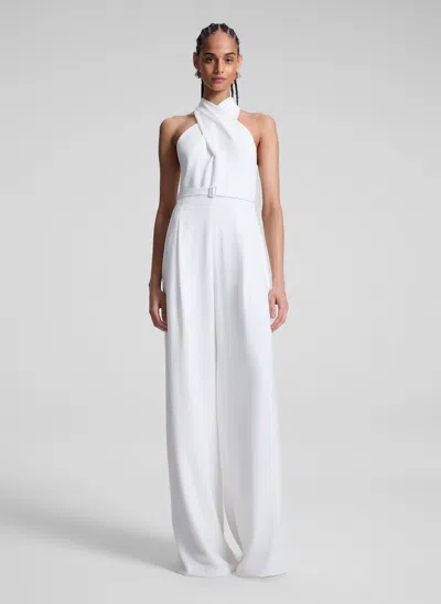 A.l.c Murphy Ii Wide Leg Jumpsuit In White