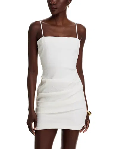 A.l.c . Mya Linen-blend Mini Dress In White