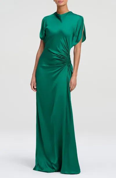 A.l.c . Nadia Draped Gown In Green