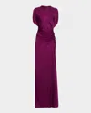 A.l.c A. L.c. Nadia Ruched Gown In Purple